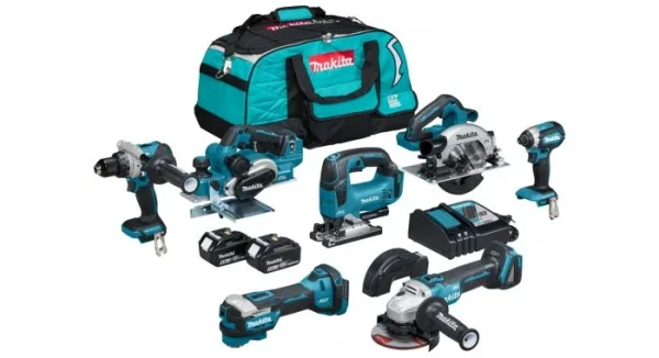 Nouvelle tendance Makita DLX7019TX1 Ensemble De 7 Outils Sans-fil – 18V Li-ion – 2 Batteries 5,0 Ah – Sac – Brushless 1