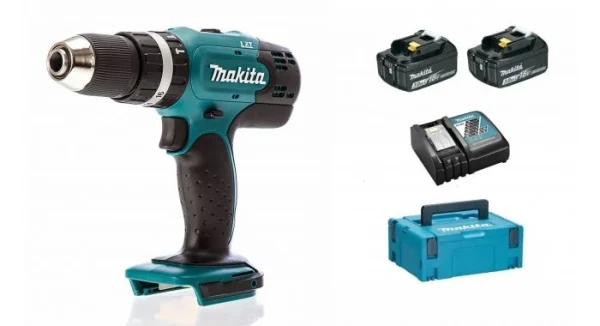 magasin Makita DHP453RFJ Perceuse Visseuse à Percussion 18V Li-Ion (2x Batterie 3,0Ah) Dans MakPac 1