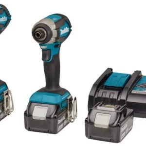 Makita DLX2180TJ1 Perceuse à Percussion Sans-fil (DHP484) & Visseuse à Percussion Sans-fil (DTD153) – 18V Li-ion (3x 5,0 Ah) – Mbox – Brushless marque moins cher 12