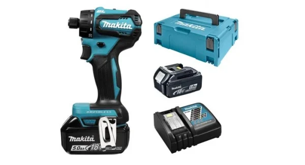 Meilleur Prix Garanti Perceuse Visseuse Sans-fil Makita DDF083RTJ – 18V Li-ion – 2 Batteries 5,0 Ah – MAKPAC – Brushless – 40 Nm 1