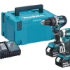 Makita DLX2181TJ – Jeu D’outils Sans-fil – 18V Li-ion – Perceuse à Percussion DHP484 & Perceuse Visseuse à Percussion DTD154 – 2 Batteries 5,0 Ah – MAKPAC – Brushless REMISE allant jusqu. 11