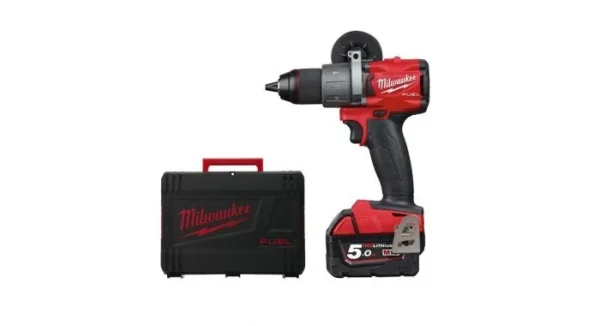 Ensemble Perceuse / Tournevis Sans Fil Milwaukee M18 FPD2-502X 18V Li-Ion (2x Batterie 5.0Ah) En HD Box – Carbone Sans Balais – 4933464264 pas cher en vente 1