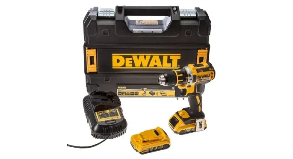 nouveau produit DeWalt DCD790D2 – Set Perceuse Visseuse Li-Ion XR 18V (2x Batterie 2Ah) Dans TSTAK – Moteur Brushless – 60 Nm – DCD790D2-QW 1