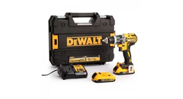 marque pas cher en ligne DeWalt DCD796D2 – Set De Perceuse Visseuse à Percussion à Batteries 18V Li-Ion (2x Batterie 2,0Ah) Dans Coffret – Moteur Sans Charbon – DCD796D2-QW 1