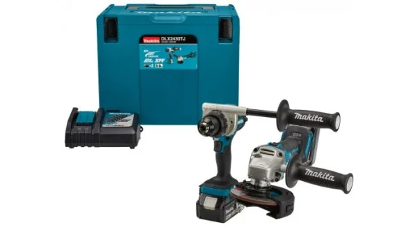 MAKITA DLX2430TJ Pack 2 Outils Sans-fil – 18V Li-ion – Perceuse-visseuse (DDF486) & Meuleuse D’angle (DGA504) – 2 Batteries 5,0 Ah – MBOX site en ligne 1