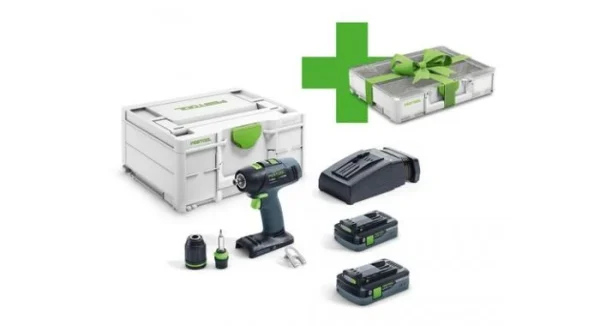 magasins pas chers Festool T 18+3 HPC 4,0 I-Plus Organizer Edition – Perceuse-visseuse Sans Fil – 577428 1