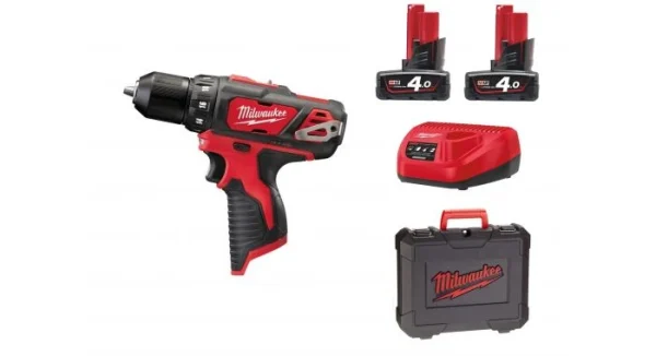 en ligne officielle Milwaukee M12 BDD-402C – Set Perceuse Visseuse Li-Ion 12V (2x Batterie 4.0Ah) Dans Mallette – 38Nm – 4933441925 1