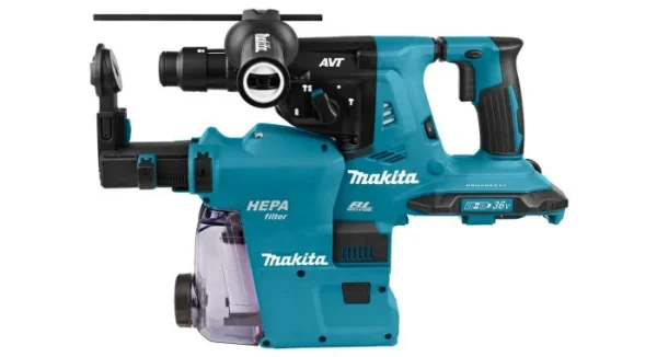 Makita DHR283ZWJU – Perforateur Burineur Sans-fil – 36V (2x 18V) Li-ion – SDS-plus – Système D’aspiration – Machine Seule – MAKPAC – 2,9 J – Brushless site soldes 1