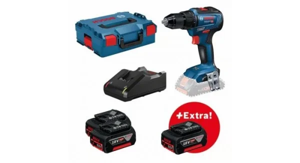 Bosch 0615990L8D – Set Perceuse Visseuse Li-Ion 18V (3x Batterie 5,0Ah) Dans L-Boxx – Moteur Brushless – 55Nm vente en ligne 1