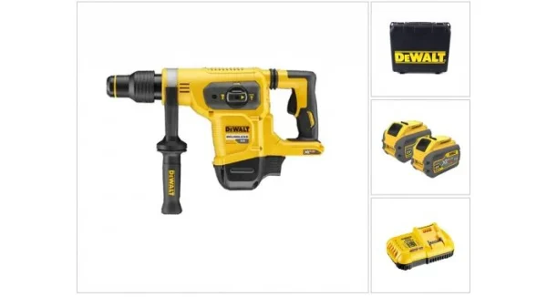 DeWalt DCH481X2 Marteau SDS-max à Batteries 54V XR Flexvolt (2x Batterie 9.0Ah) – 6J – Moteur Sans Charbon – DCH481X2-QW Retour Facile et Gratuit 1