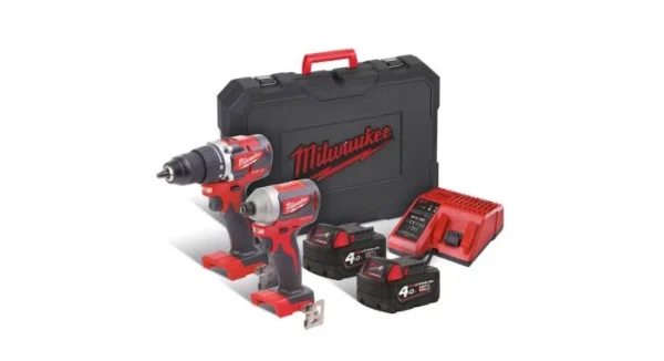 marque pas cher Milwaukee M18 CBLPP2A-402C – Set Perceuse à Percussion (M18 CBLPD-0) & Visseuse à Choc (M18 CBLID-0) (2x Batterie 4,0Ah) Dans HD Box – 4933464536 1