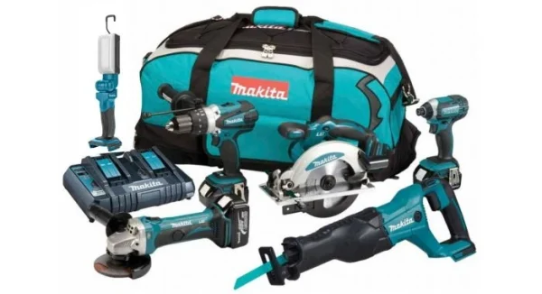 magasin en ligne france Makita DLX6044PT Pack 6 Outils Sans-fil – 18V Li-ion – 3 Batteries 5,0 Ah – Sac 1