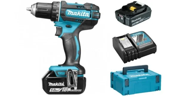 Acheter Maintenant Perceuse Visseuse Sans-fil Makita DDF482RTJ – 18V Li-ion – 2 Batteries 5,0 Ah – MAKPAC – 62 Nm 1