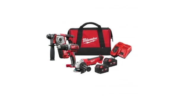 grossiste en ligne Milwaukee M18 BPP3C-502B Pack 3 Outils Sans-fil – 18V Li-Ion – 2 Batteries 5,0 Ah -Sac 1