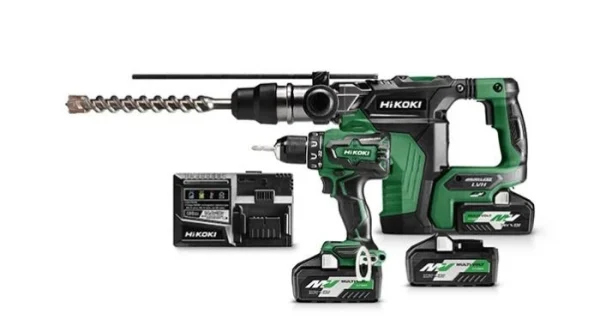 HiKOKI DH36DMAWAPZ – Set Multivolt 36V – Marteau Perforateur SDS-Plus & Perceuse Visseuse (3x Batterie 4,0/8,0Ah) Dans HSC – Moteur Brushless marques de renommée 1