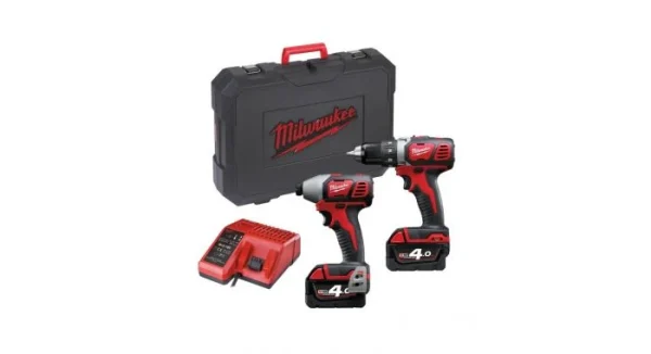 Milwaukee M18 BPP2D-402C Powerpack (M18BDD+M18BID+(2) 4.0Ah 18V+(1) M1218 Chargeur+mallette De Transport) – 18V – 4933447126 en promotion 1