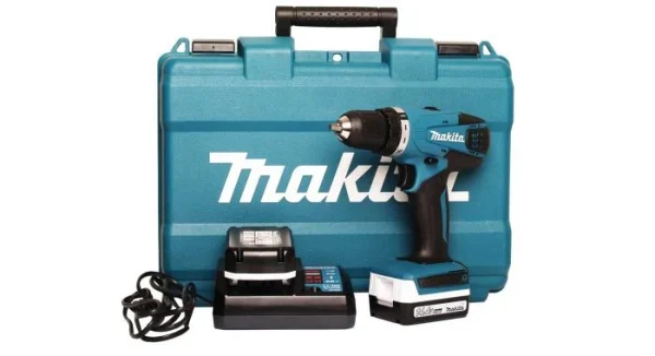 Retour Gratuit Perceuse Visseuse Sans-fil Makita DF347DWE – 14,4V Li-ion – 2 Batteries 1,3 Ah – Coffret – 30 Nm 1