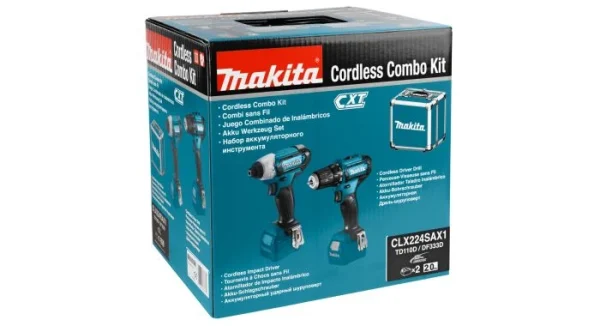 Makita CLX224SAX1 – Kit Perceuse Visseuse 12V Li-ion (DF333D) & Visseuse à Choc (TD110D) – Coffret – Batteries (2x 2,0 Ah) Neuve avec étiquette 5