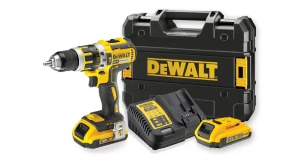 nouveau produit DeWalt DCD795D2 – Perceuse Visseuse à Percussion Li-Ion 18V XR (2 X Batterie 2.0Ah) Dans Mallette TSTAK – Moteur Brushless 1