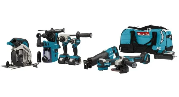 luxe soldes Makita DLX7020TX1 Ensemble De 7 Outils Sans-fil – 18V Li-ion – 2 Batteries 5,0 Ah – Sac 1