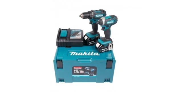 Makita DLX2127MJ Pack Sans-fil 18V Li-ion – Perceuse Visseuse (DDF482) & Visseuse à Percussion (DTD152) – Batterie (2x 4,0 Ah) – MAKPAC Livraison Standard/Rapide 1