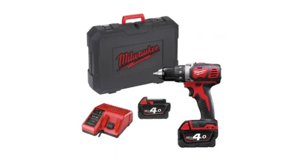 Milwaukee M18 BDD-402C – Set Perceuse Visseuse Li-Ion 18V (2x Batterie 4.0Ah) Dans Mallettte – 60Nm – 4933443565 pas cher en vente 1