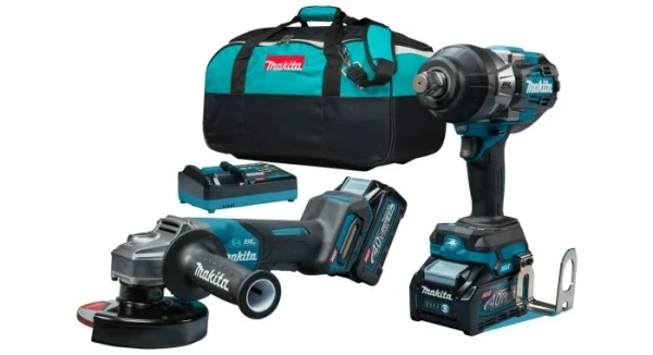 Makita DK0139G202 Pack 2 Machines Sans-fil – XGT 40V Max Li-ion – Boulonneuse (TW001G) & Meuleuse (GA005G) + Batteries (2x 4, 0Ah) – Sac aux meilleurs prix 1