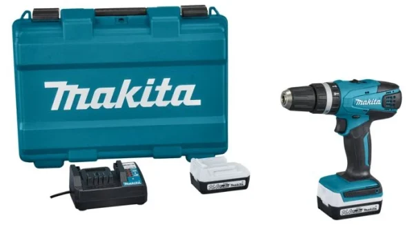 shopping pas cher Perceuse Visseuse à Percussion Sans-fil Makita HP347D002 – 14,4 V-ion – 2 Batteries 2,0 Ah – Coffret 1