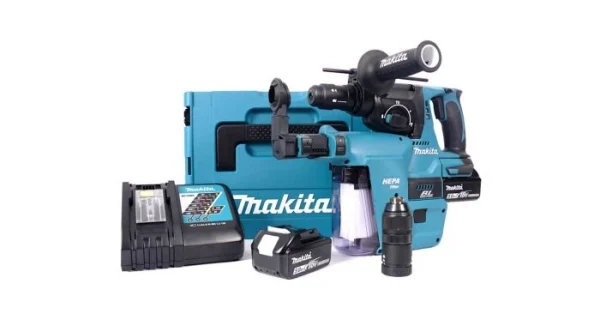 Makita DHR243RTJV Perfo-burineur Sans-fil – 18V Li-ion – SDS-plus – Kit (2 X 5,0 Ah) – MAKPAC – Mandrin Serrage Rapide – Brushless guranteed de qualité 1