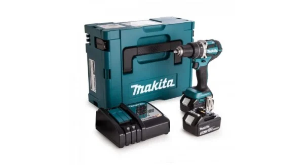 Makita DHP484RTJ Perceuse Visseuse à Percussion à Batteries 18V Li-Ion Set (2x Batterie 5,0Ah) Dans MAKPAC – Moteur Sans Charbon mode pas cher 1