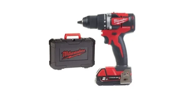 des prix incroyables Milwaukee M18 CBLDD-202C – Set Perceuse Visseuse Li-Ion 18V (2x Batterie 2.0Ah) Dans Mallette – Moteur Brushless – 60Nm – 4933464317 1