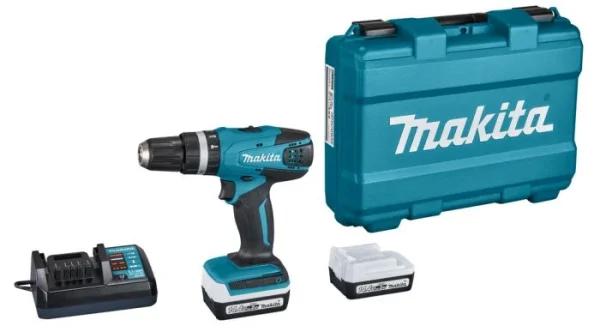 en ligne Perceuse Visseuse à Percussion Sans-fil Makita HP347DWAE – 14,4 V-ion – 2 Batteries 2,0 Ah – Coffret 1