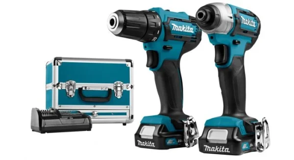 Makita CLX224SAX1 – Kit Perceuse Visseuse 12V Li-ion (DF333D) & Visseuse à Choc (TD110D) – Coffret – Batteries (2x 2,0 Ah) Neuve avec étiquette 1