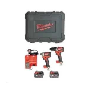 marque pas cher Milwaukee M18 CBLPP2A-402C – Set Perceuse à Percussion (M18 CBLPD-0) & Visseuse à Choc (M18 CBLID-0) (2x Batterie 4,0Ah) Dans HD Box – 4933464536 9