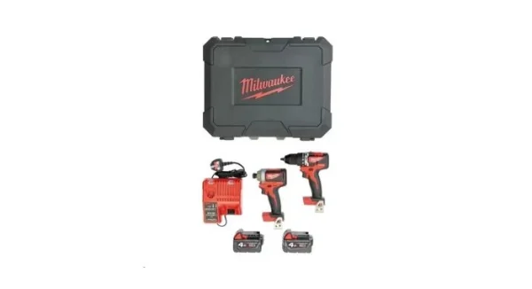 marque pas cher Milwaukee M18 CBLPP2A-402C – Set Perceuse à Percussion (M18 CBLPD-0) & Visseuse à Choc (M18 CBLID-0) (2x Batterie 4,0Ah) Dans HD Box – 4933464536 4