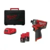 Milwaukee M12 FQID-202X – Set Visseuse à Choc Li-Ion 12V (2x Batterie 2.0Ah) Dans HD Box – 50Nm – Moteur Brushless Prix très abordable 11