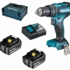 SOLDES TOUT À Makita DHP485RFJ – Set De Perceuse Visseuse à Percussion 18 V Li-Ion 5 Ah (2 Batterie X 3.0Ah ) Dans MAKPAC – Moteur BL 7